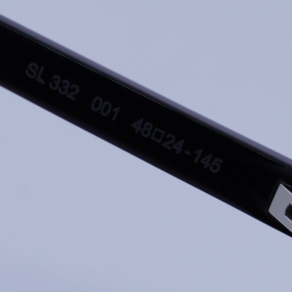 Saint Laurent SL332 001 Sunglasses Black Rectangle Frame, Black Lenses - Picture 7 of 11